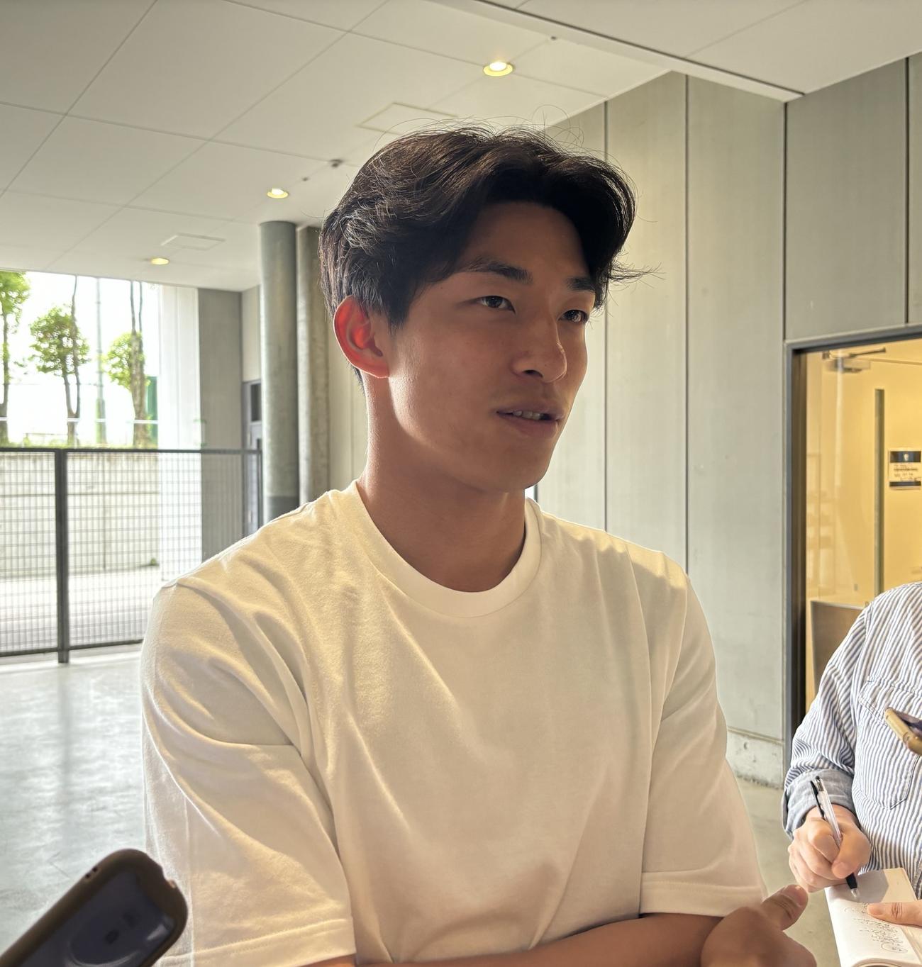 U－23日本代表に選出されたG大阪DF半田陸（撮影・永田淳）