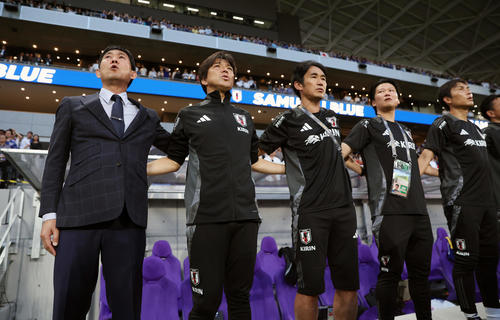 サッカーW杯北中米大会アジア2次予選　日本対シリア　前半、（撮影・前田充）＝2024年6月11日、エディオンピースウイング広島