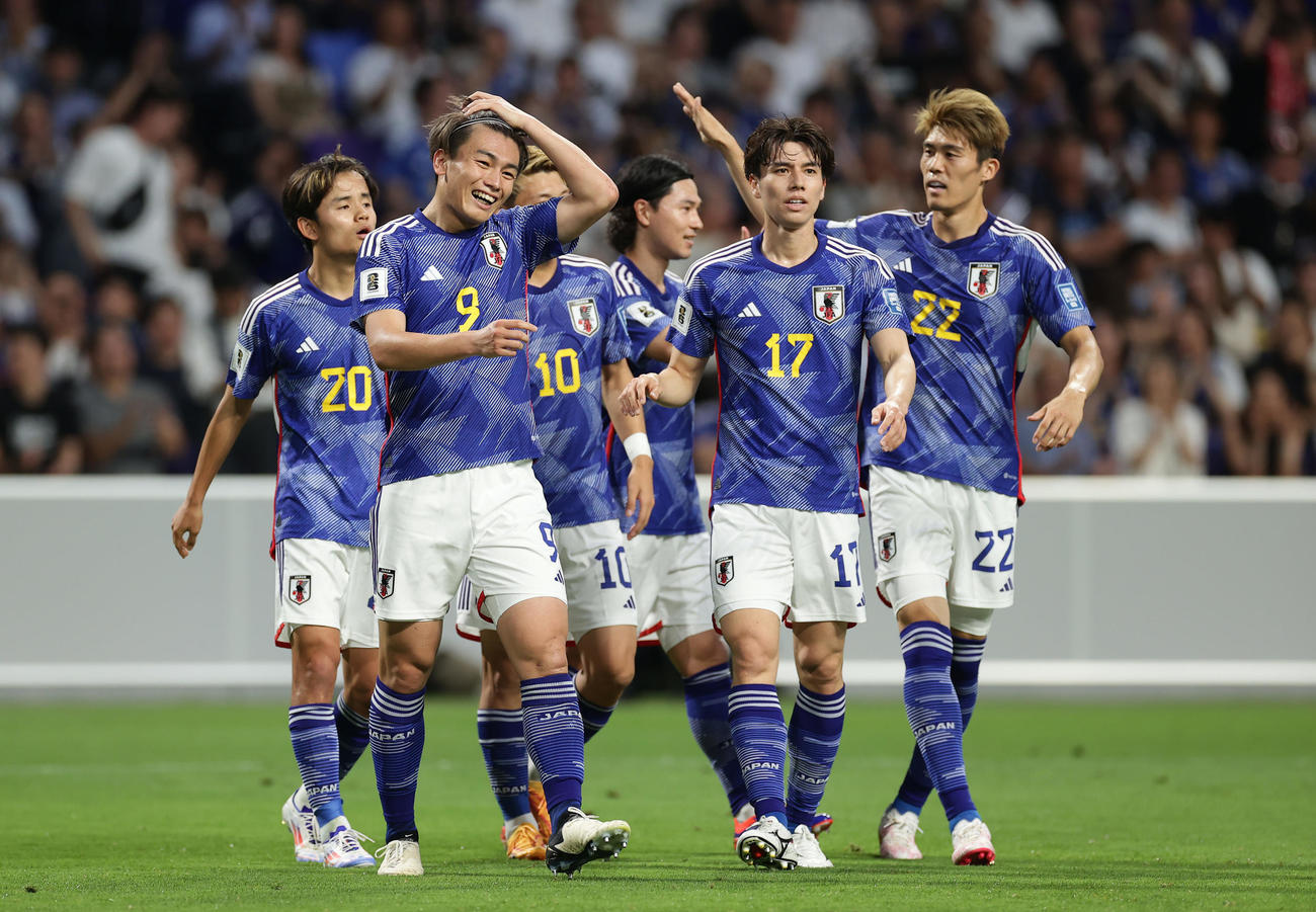 サッカーW杯北中米大会アジア2次予選　日本対シリア　前半、（撮影・前田充）