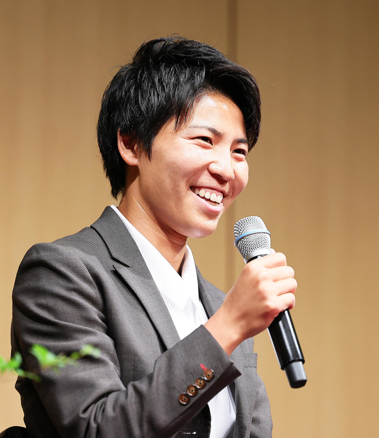 なでしこジャパンパリ五輪メンバーに選出され、喜びを語る三菱重工浦和清家（撮影・足立雅史）