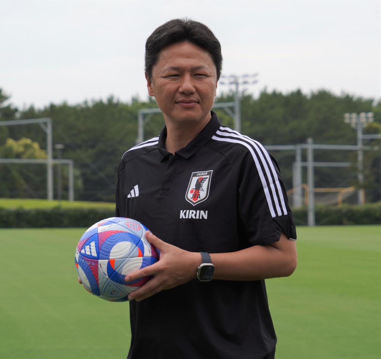 パリ五輪開幕1カ月前に取材に応じたU－23日本代表大岩剛監督（撮影・佐藤成）