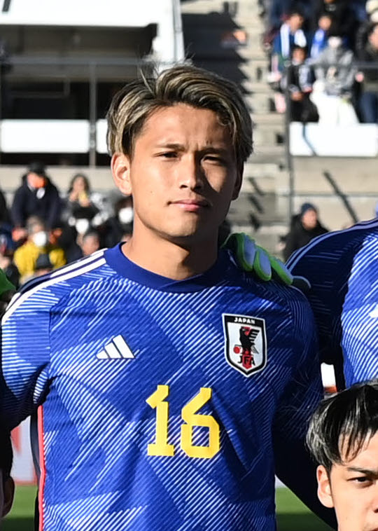 松木玖生（2023年11月18日撮影）