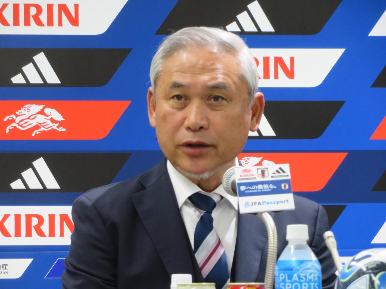 日本サッカー協会の佐々木則夫女子委員長（2023年11月24日撮影）
