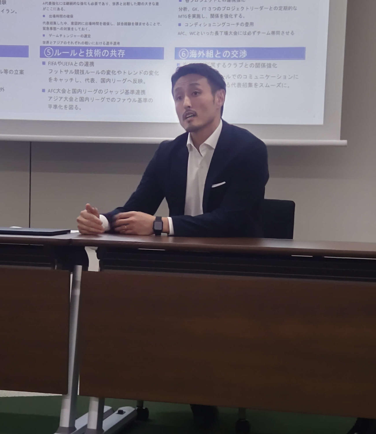 フットサル日本代表監督に就任した高橋健介監督