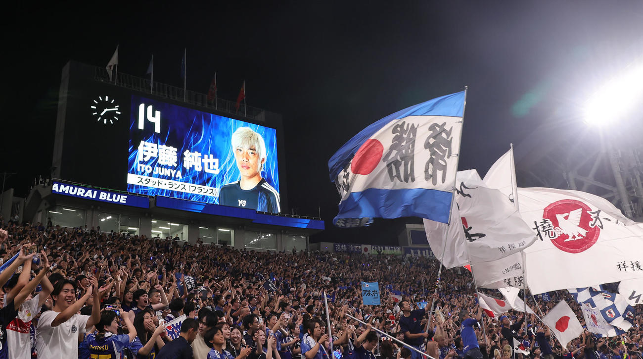 日本対中国　日本代表復帰となった伊東（撮影・足立雅史）
