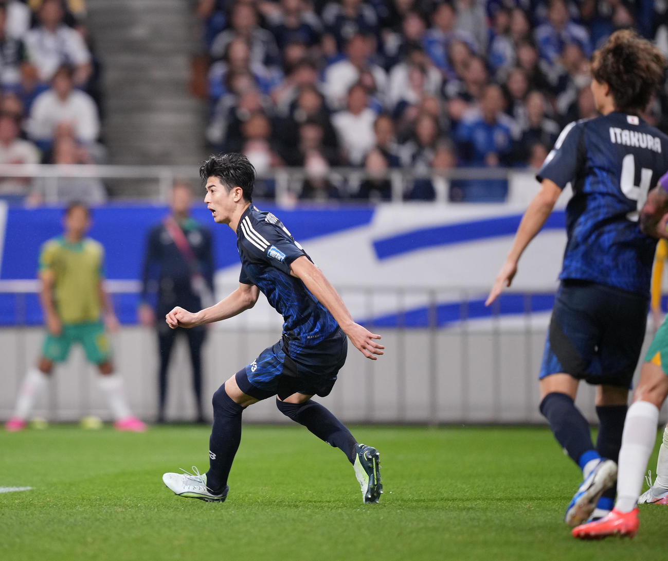 日本対オーストラリア　後半、自らのオウンゴールで先制を許しぼう然とする谷口（撮影・垰建太）