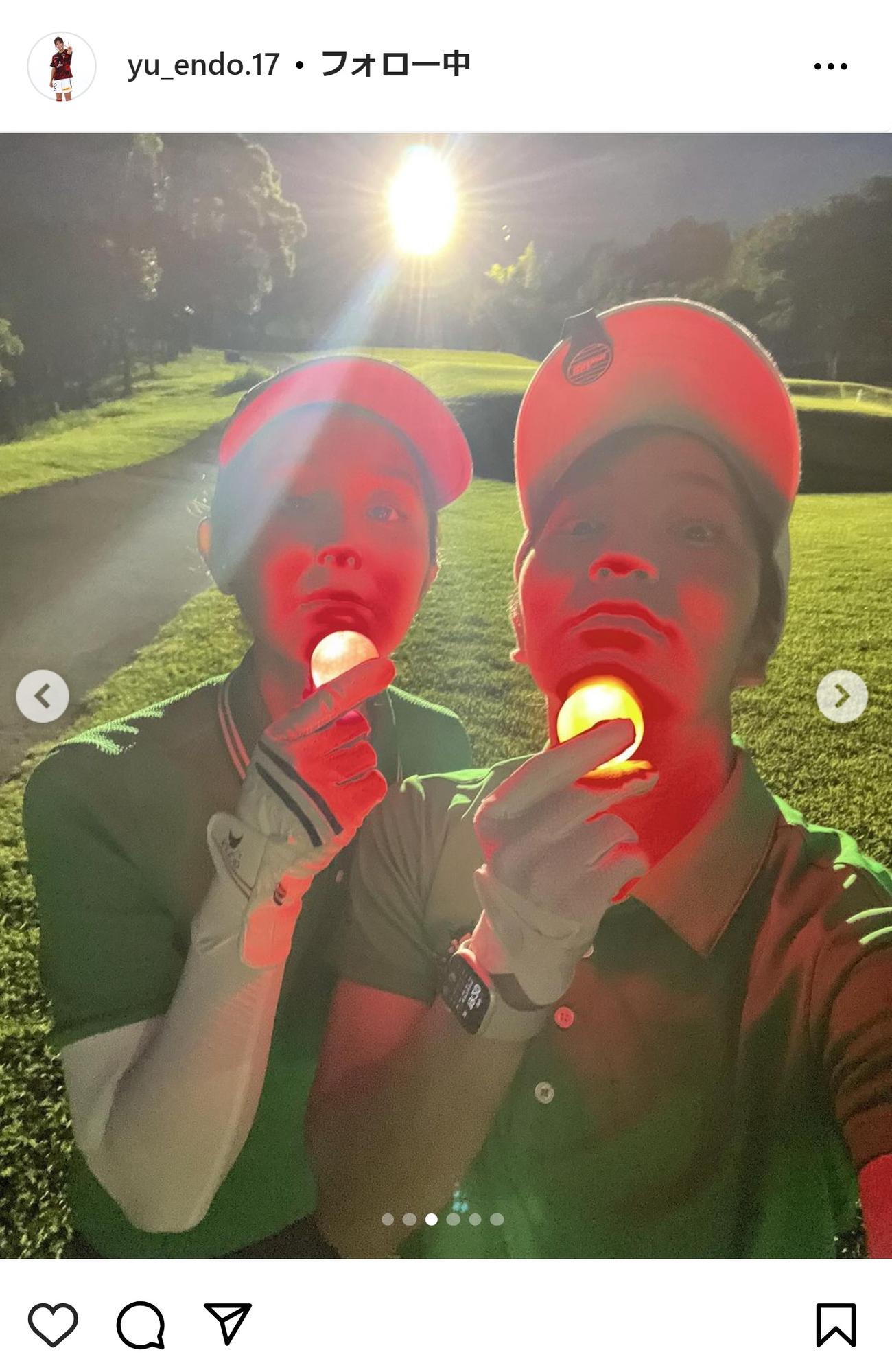 遠藤優のインスタグラムから