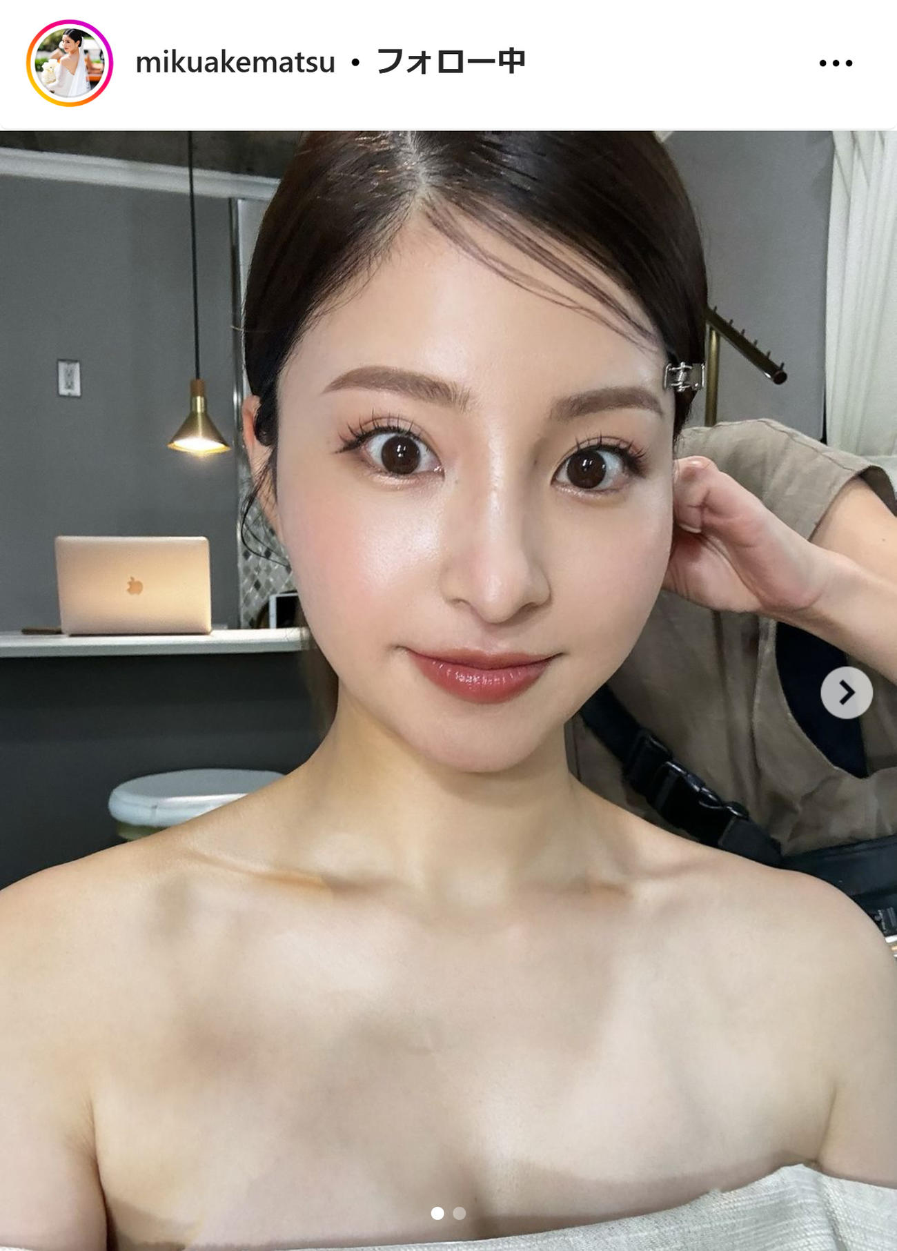 明松美玖さんのインスタグラムから