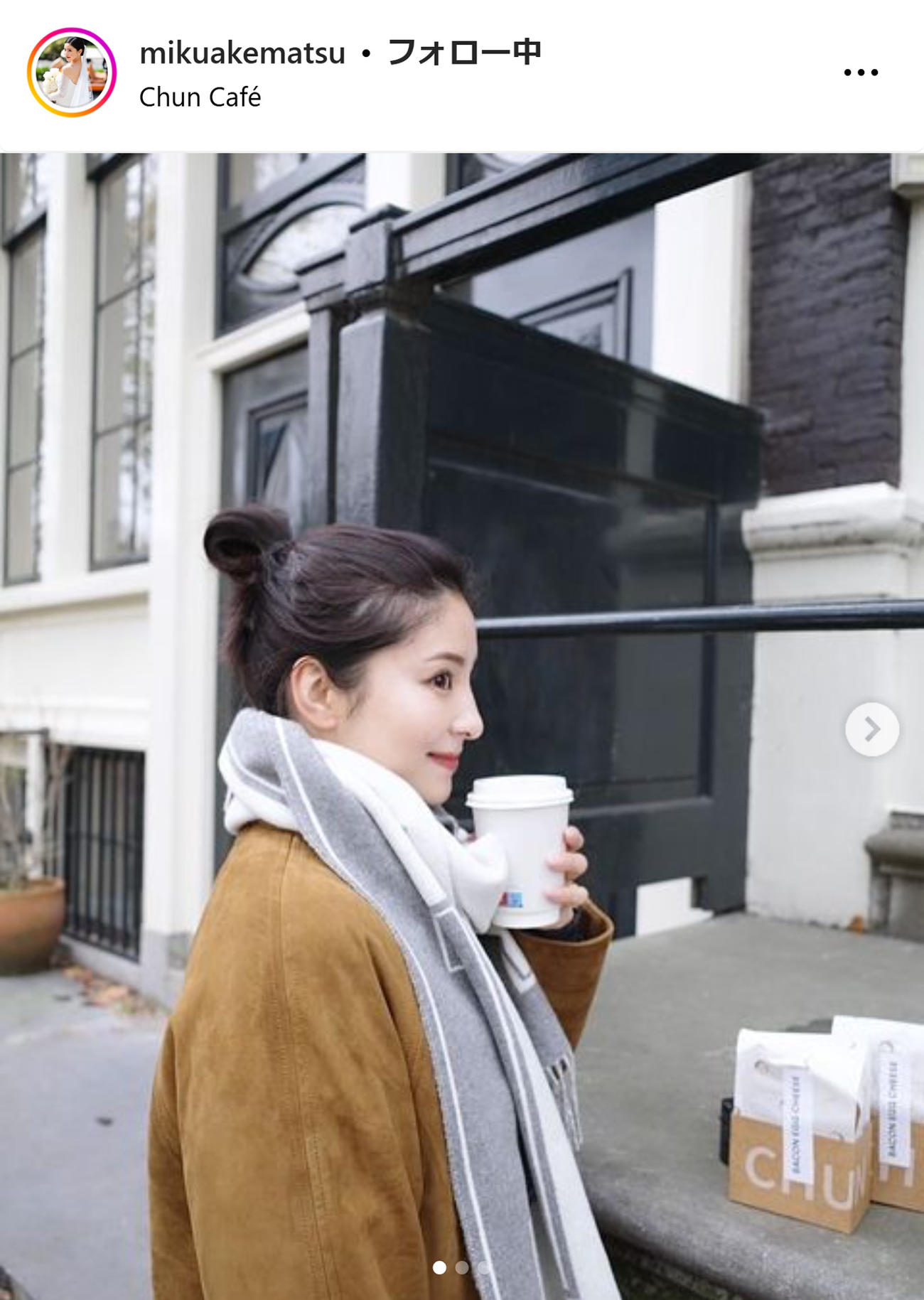 明松美玖さんのインスタグラムから