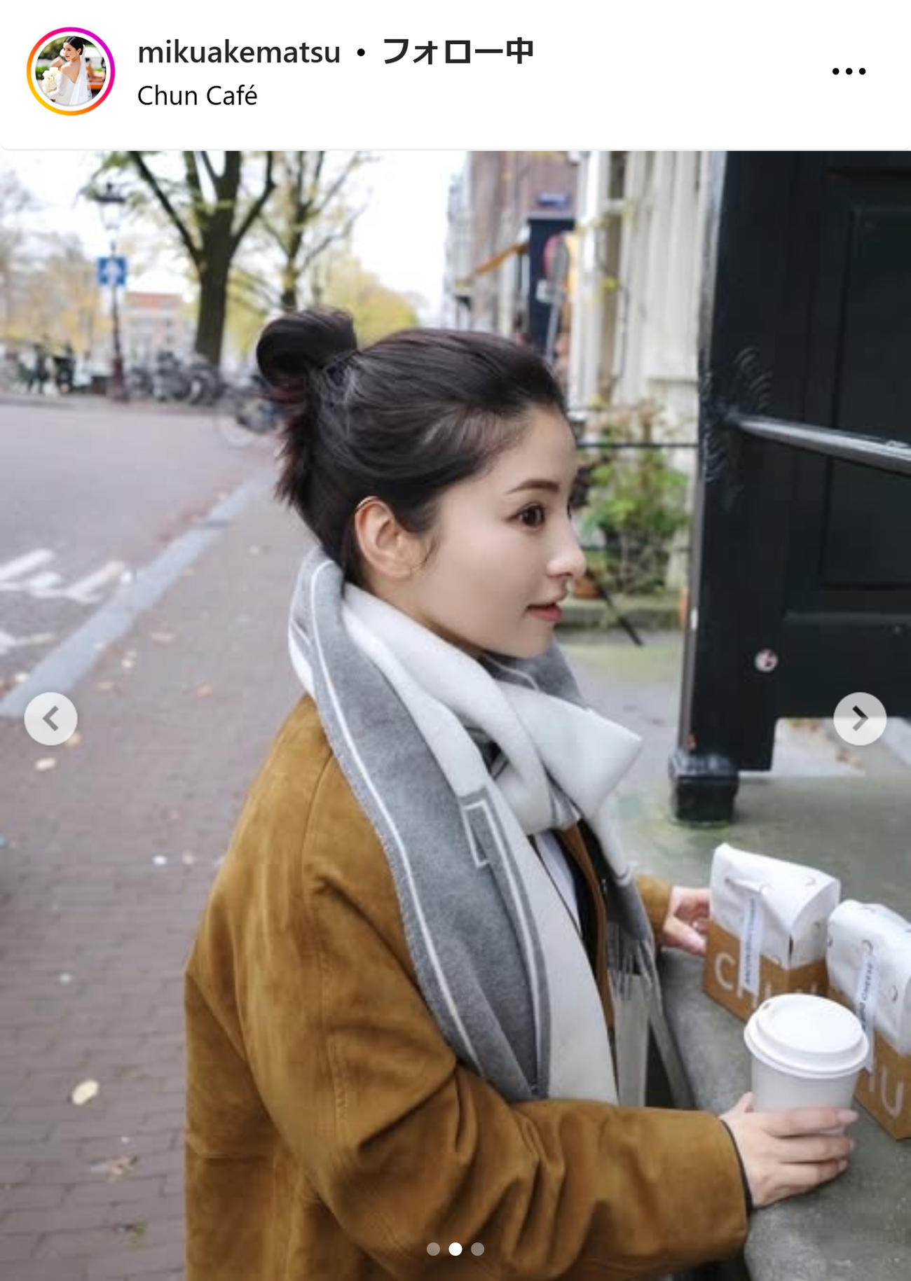 明松美玖さんのインスタグラムから