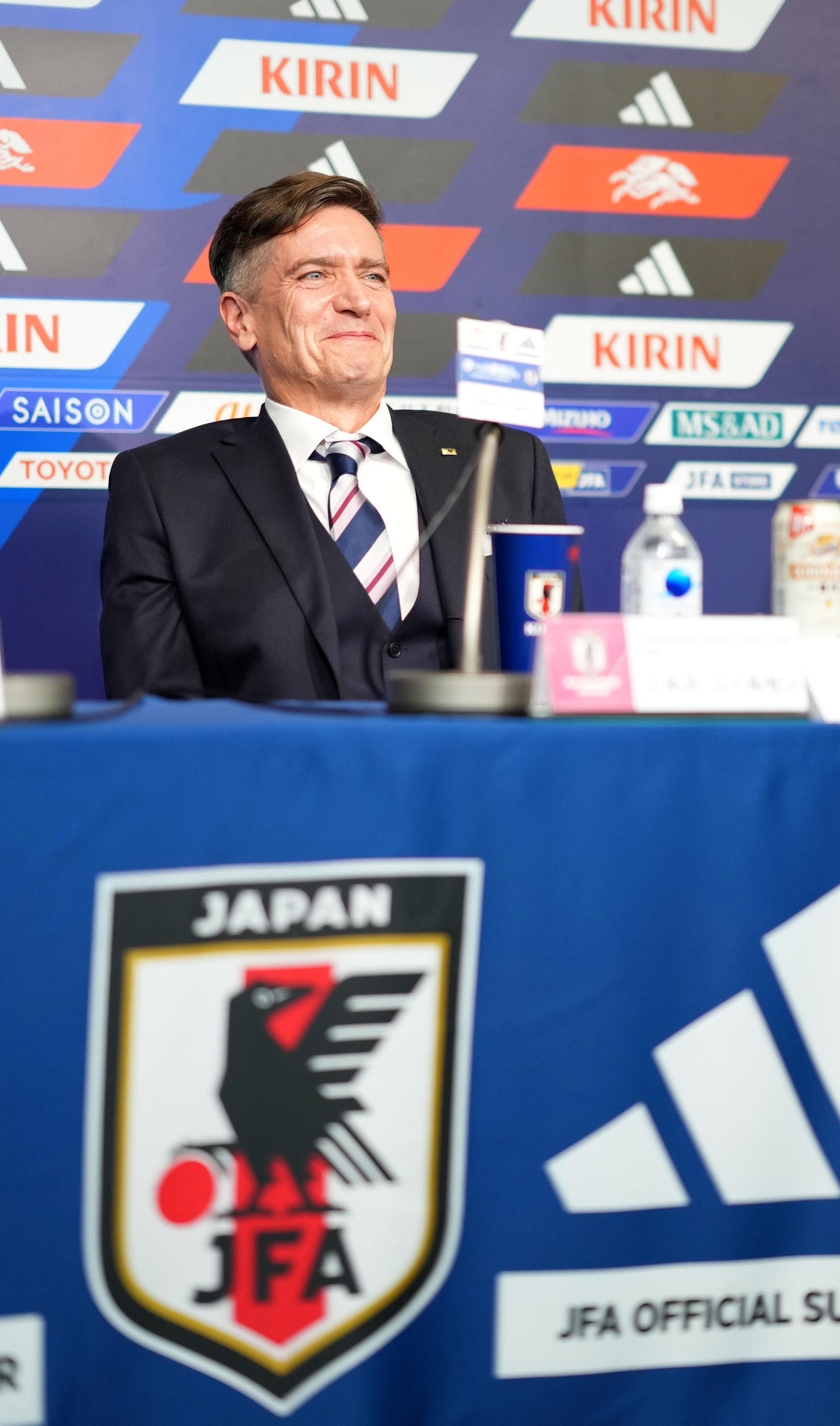 なでしこジャパンの監督に就任したニルス・ニールセン（撮影・横山健太）