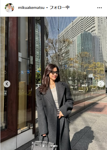 明松美玖さんのインスタグラムから