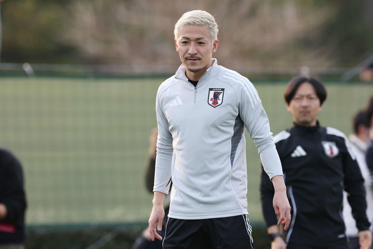 練習に臨む前田（撮影・宮地輝）