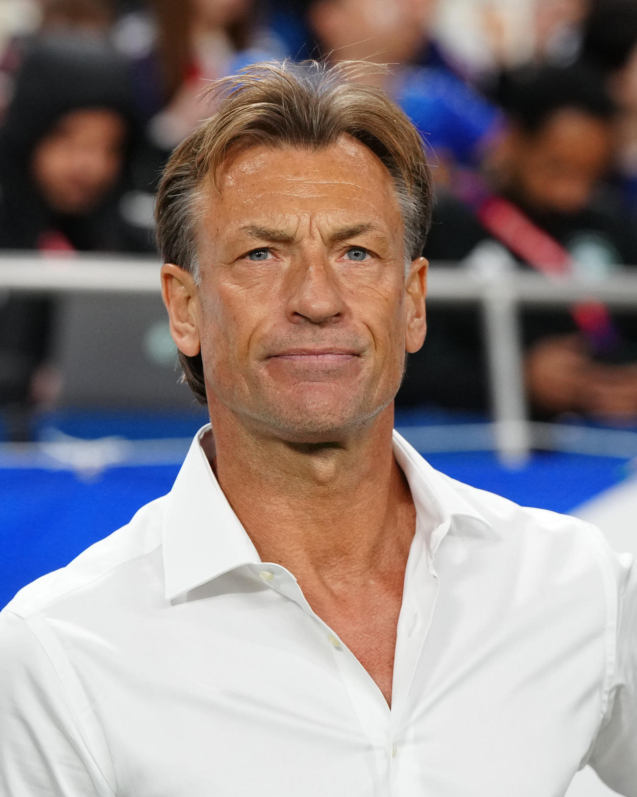 日本対サウジアラビア　試合に臨むサウジアラビアのルナール監督（撮影・江口和貴）