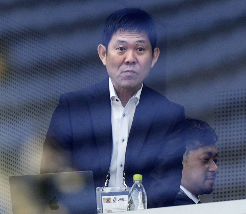 横浜M対東京Vの視察に訪れた日本代表の森保監督（共同）