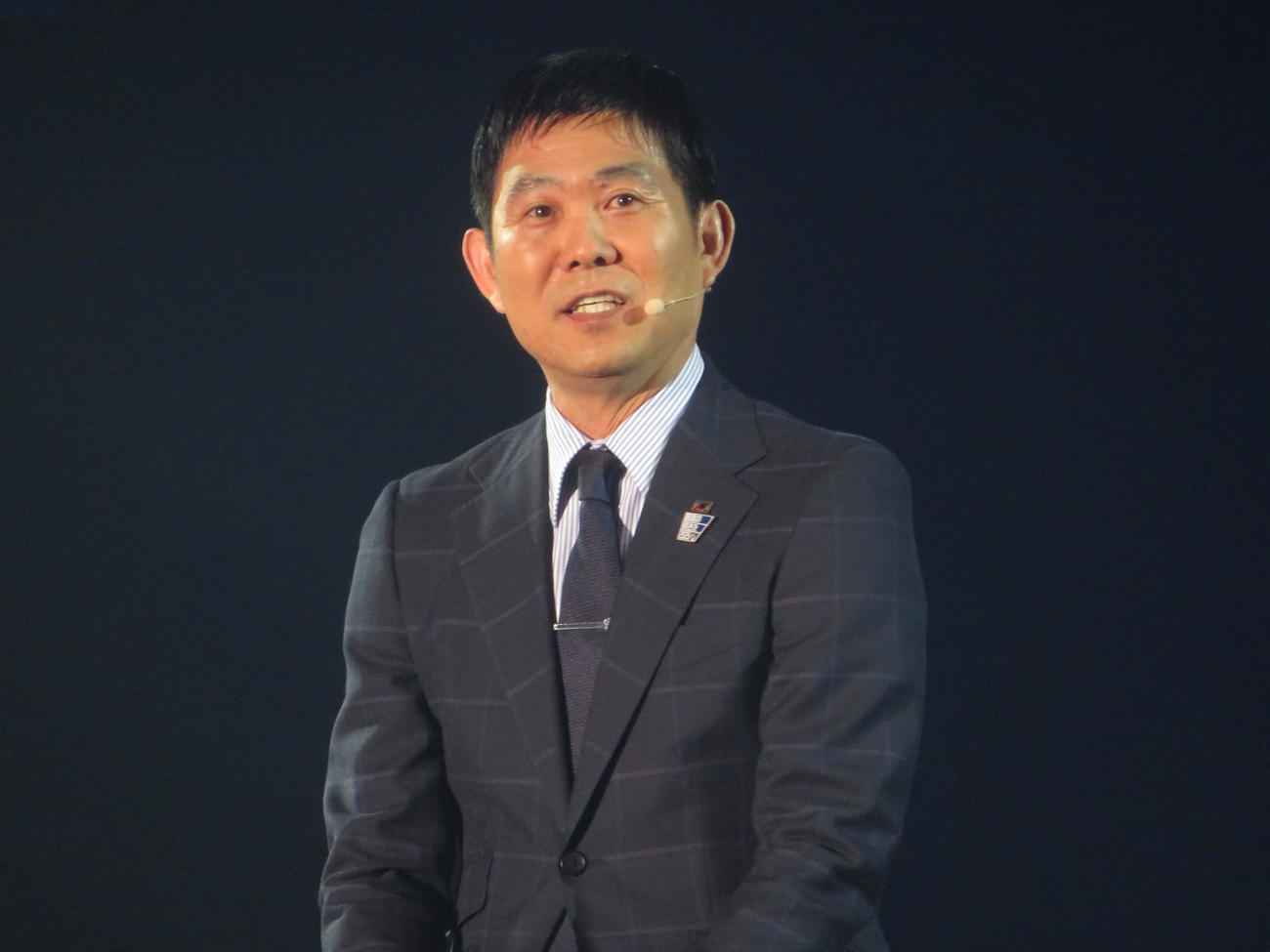 ビジネスイベント「乗り越える。人生の特別講義Climbers」で講演した日本代表の森保一監督（撮影・佐藤成）