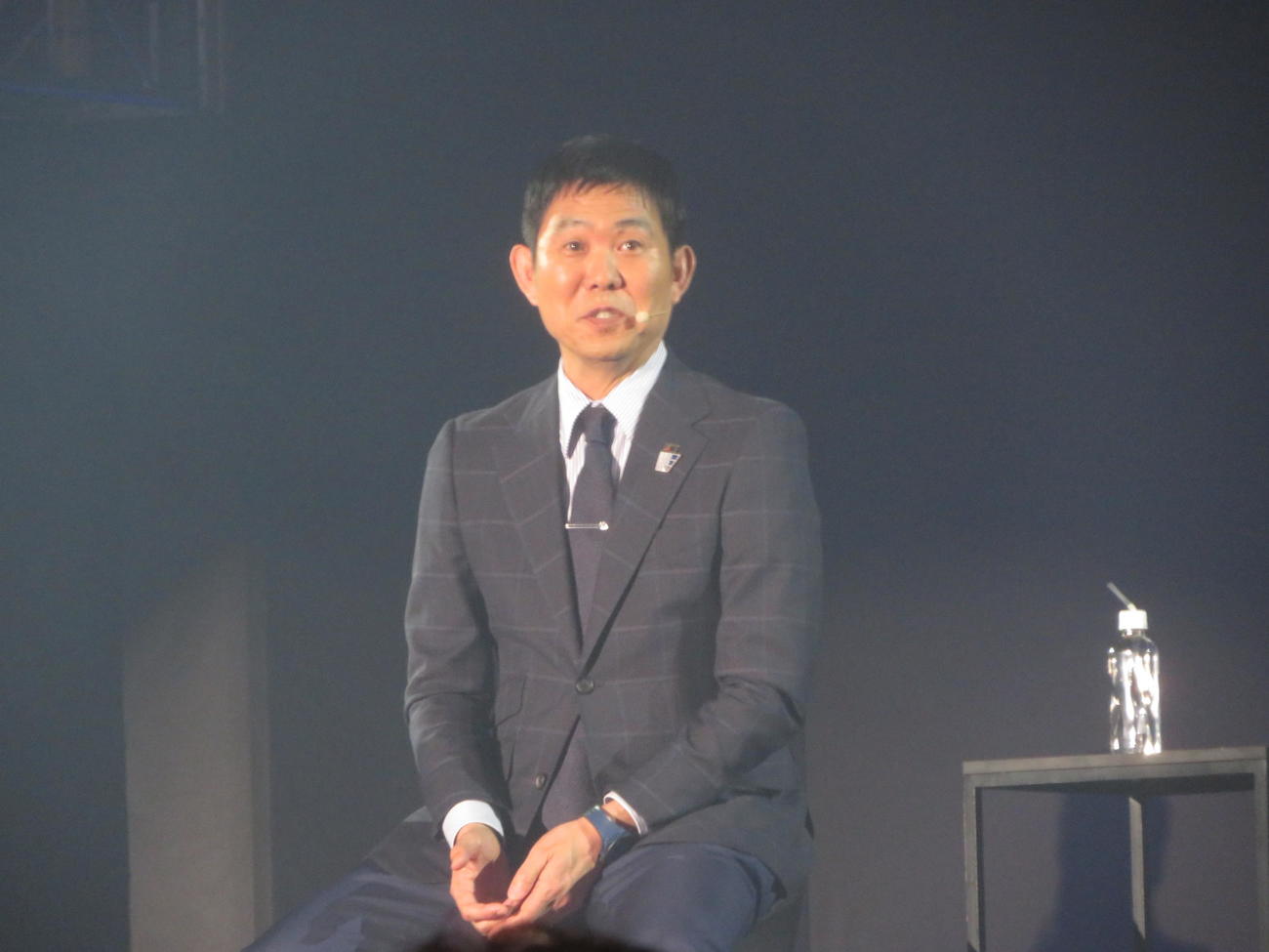 ビジネスイベント「乗り越える。人生の特別講義Climbers」で講演した日本代表の森保一監督（撮影・佐藤成）