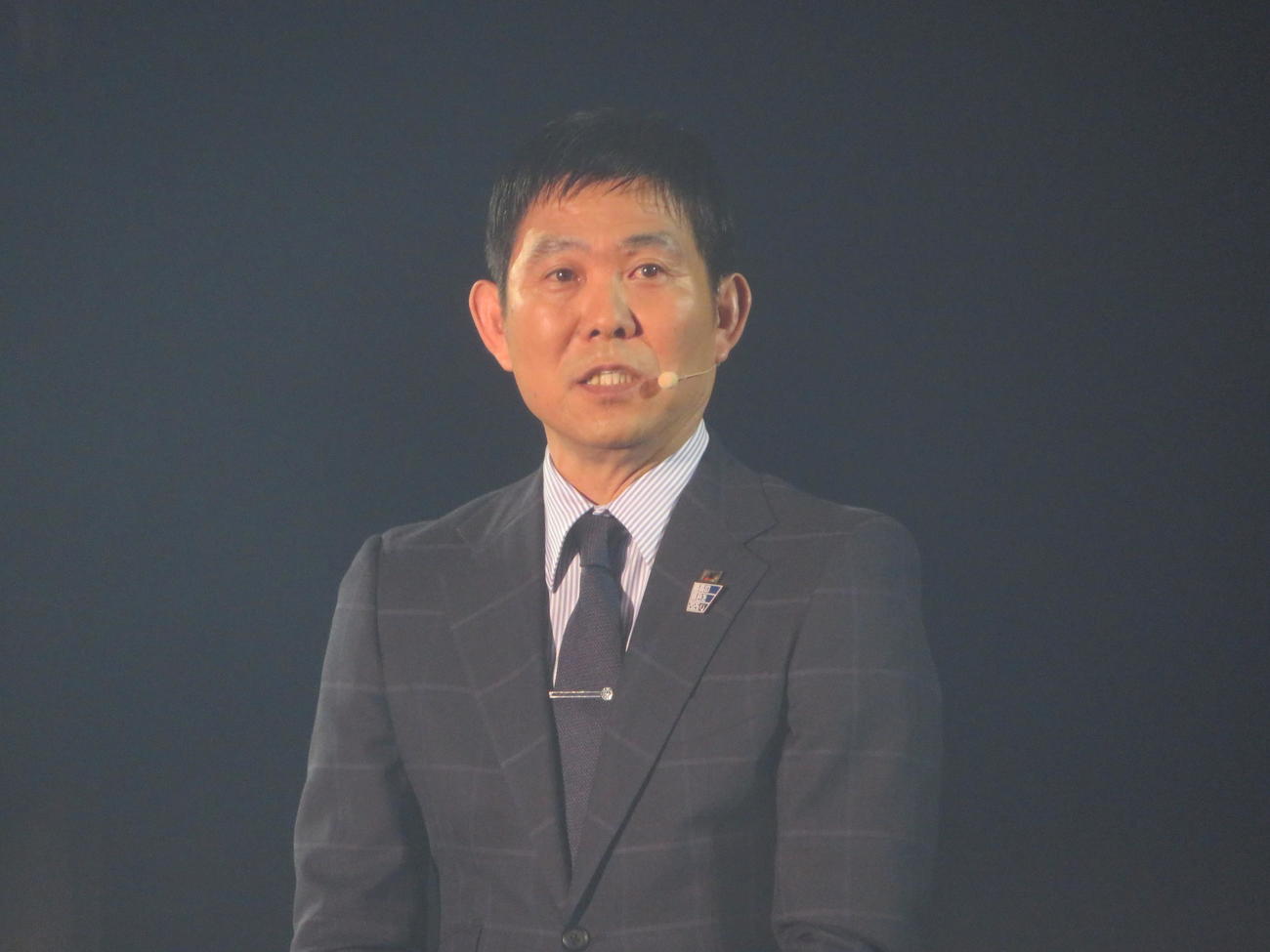 ビジネスイベント「乗り越える。人生の特別講義Climbers」で講演した日本代表の森保一監督（撮影・佐藤成）