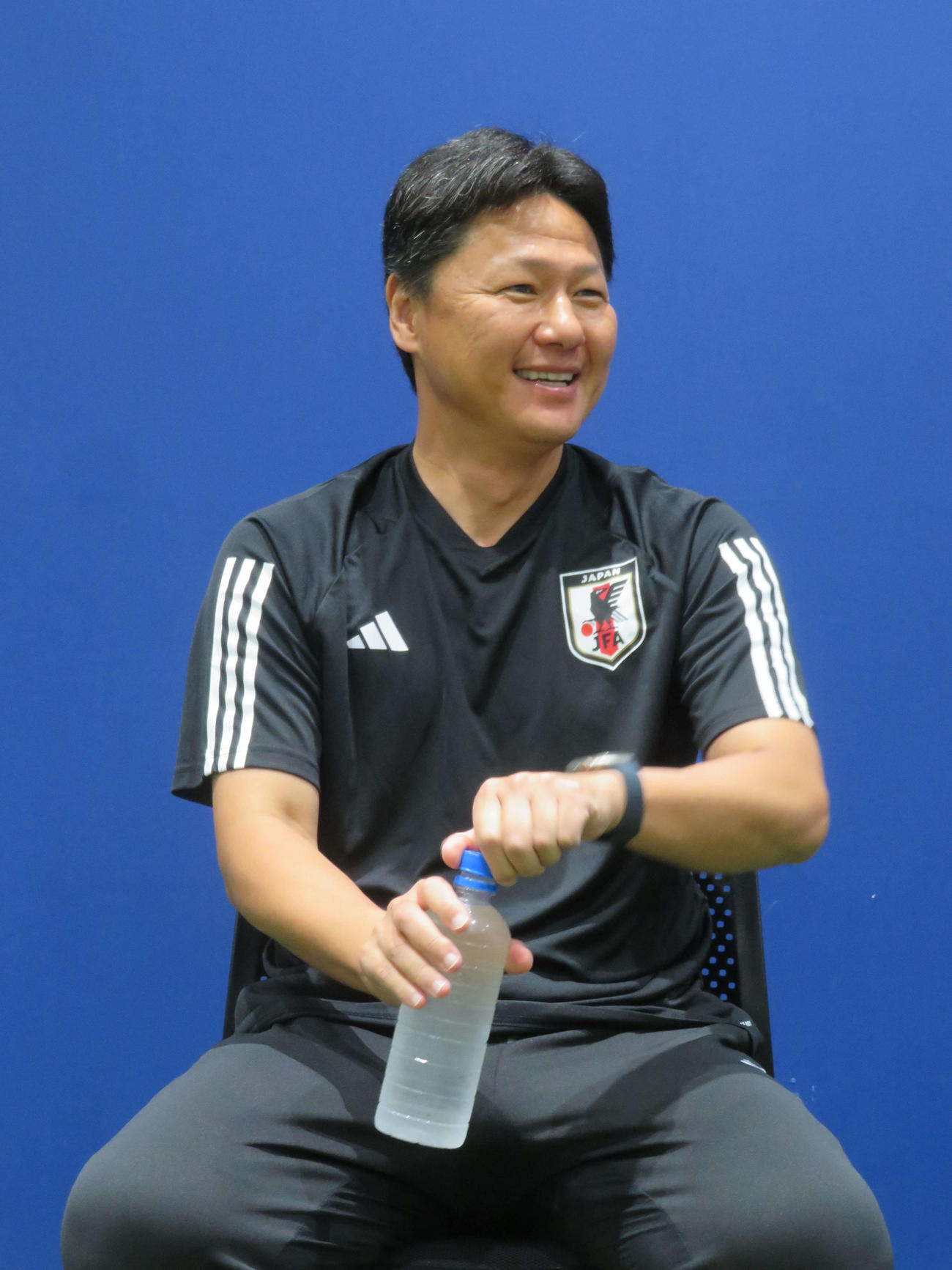 ロサンゼルス五輪を目指すU－23日本代表の大岩剛監督（撮影・佐藤成）