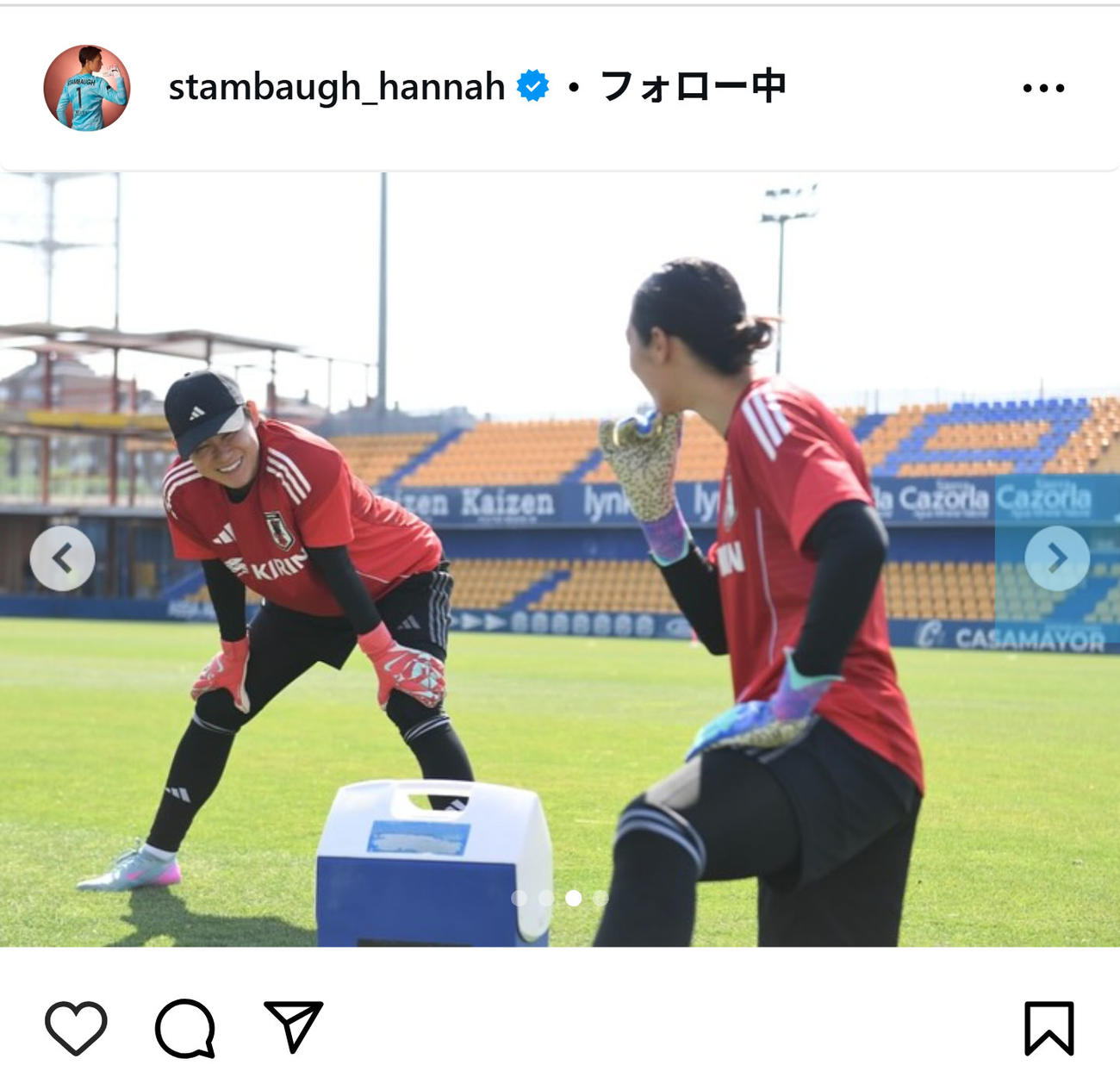 スタンボー華のインスタグラムから