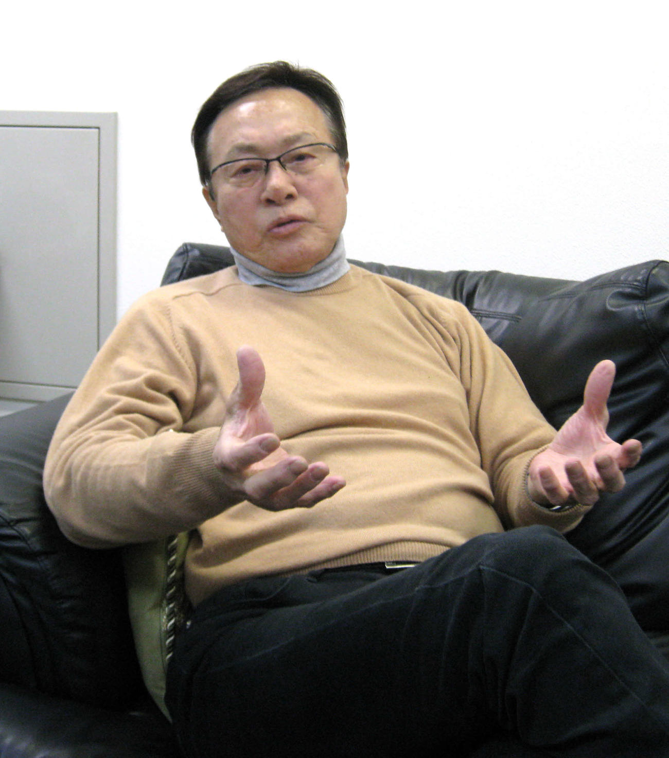 釜本邦茂　C大阪の前身ヤンマーのエースFWで活躍した釜本邦茂氏（撮影・実藤健一）＝2017年12月27日、大阪市北区釜本企画