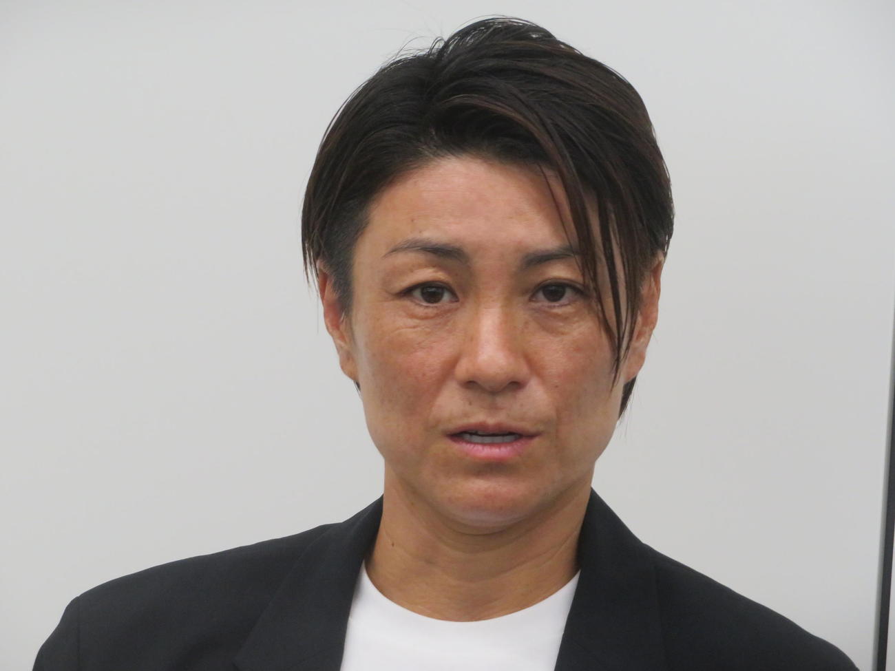 日本サッカー協会（JFA）のロールモデルコーチに就任した近賀ゆかりさん（撮影・佐藤成）