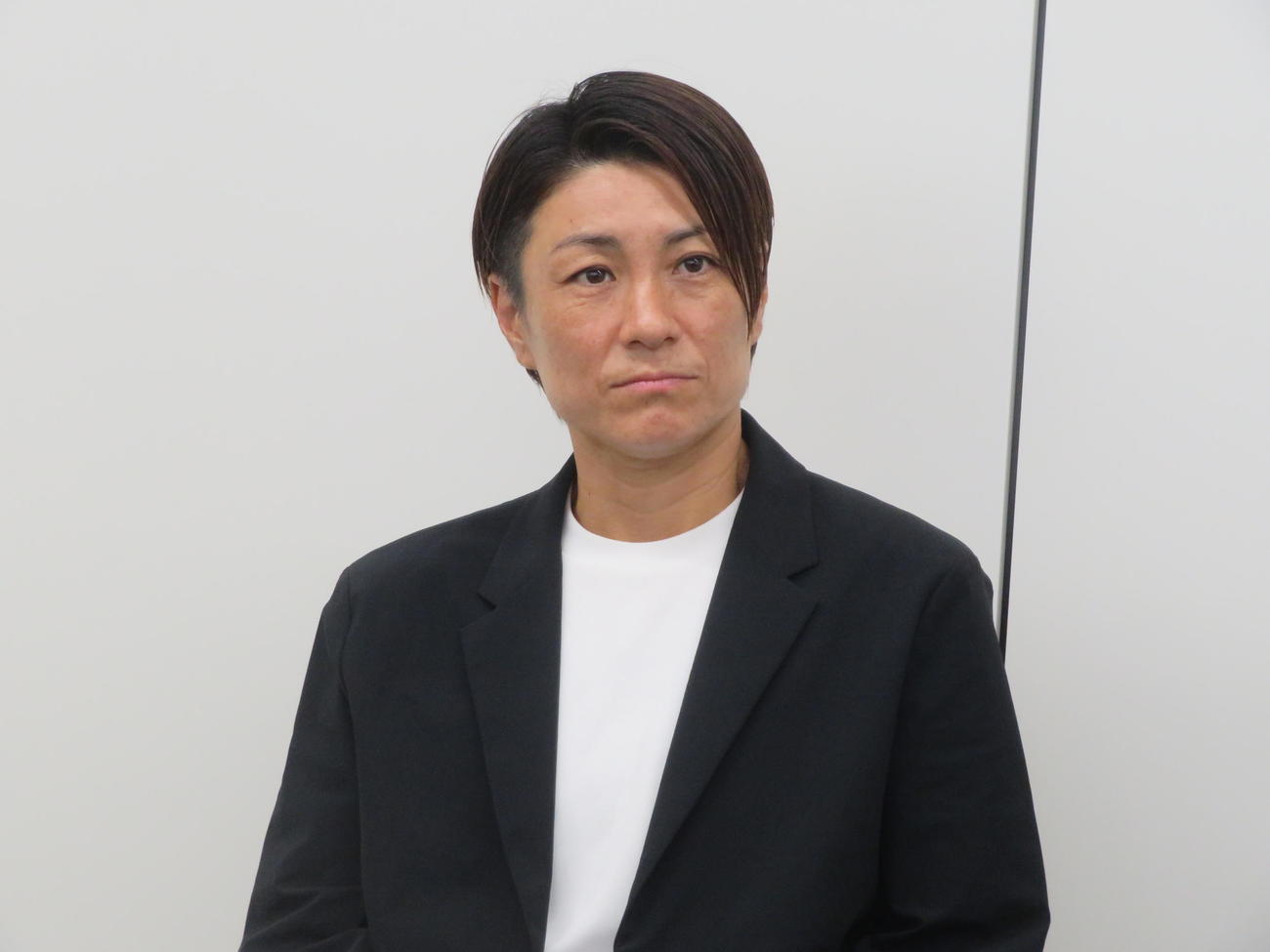 日本サッカー協会（JFA）のロールモデルコーチに就任した近賀ゆかりさん（撮影・佐藤成）