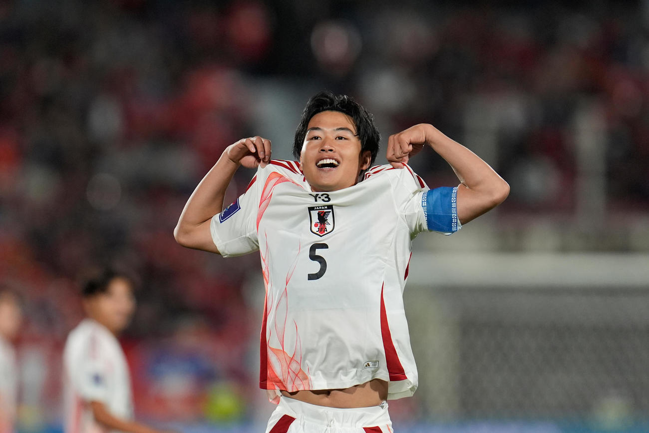 U－20W杯　ペナルティーキックから先制点を決めた市原吏音（AP）