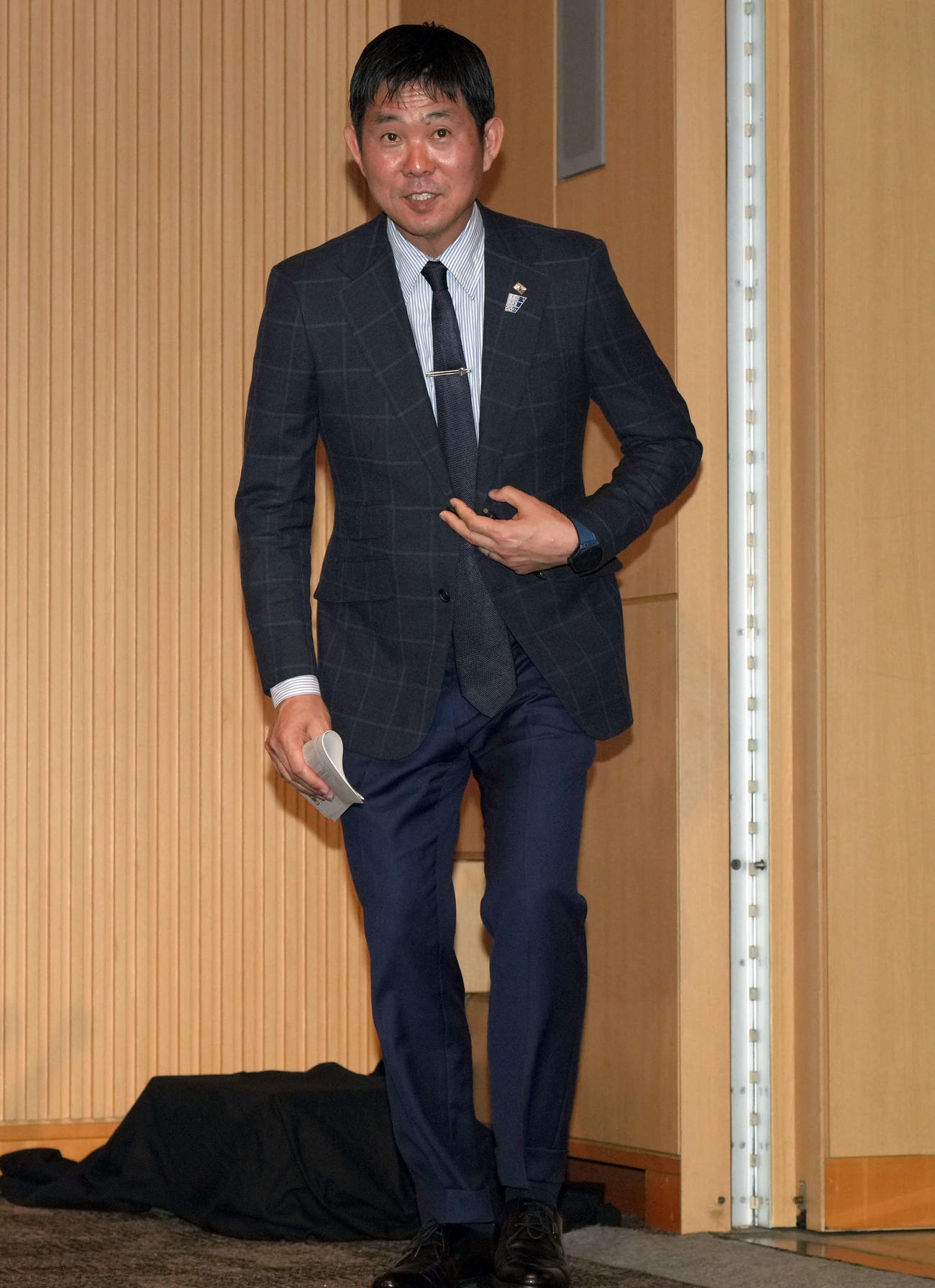 メンバー発表会見に臨んだサッカー日本代表森保監督（撮影・たえ見朱実）