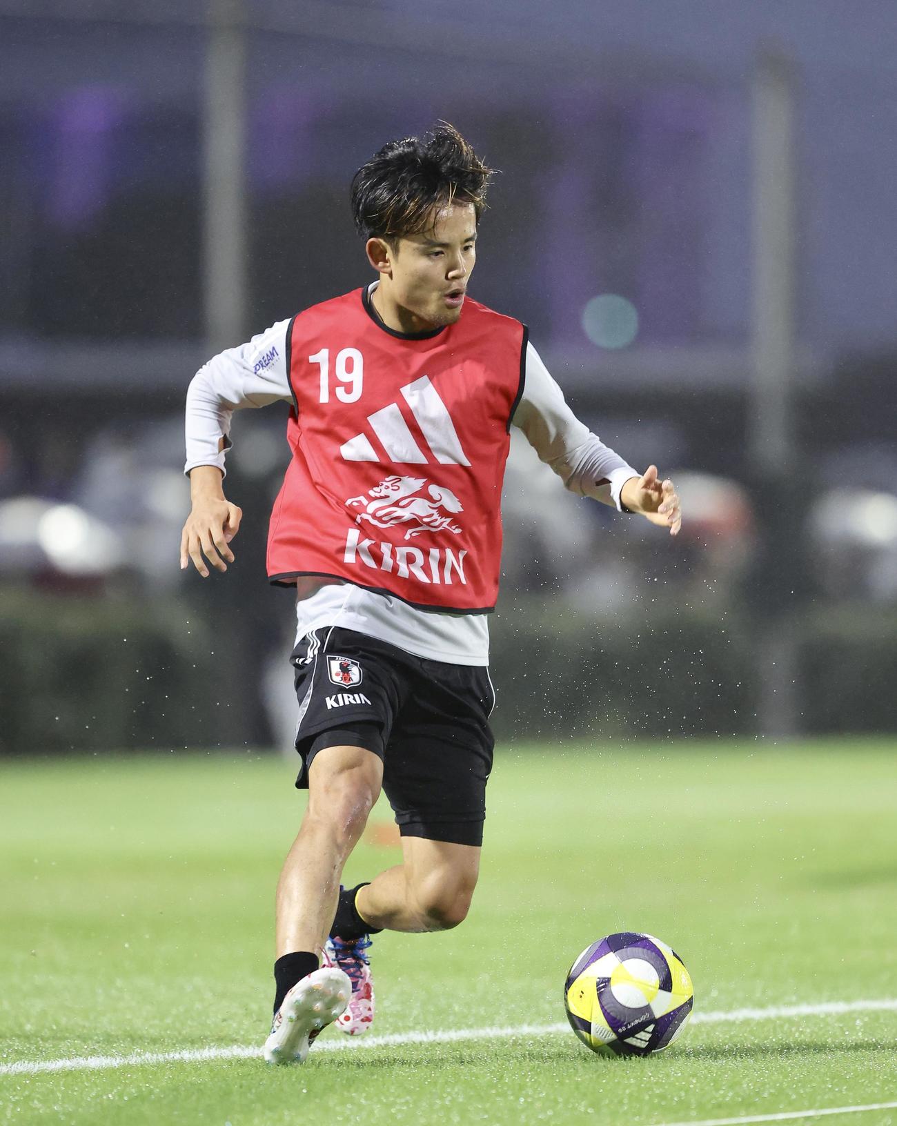 練習に臨む久保（撮影・河田真司）