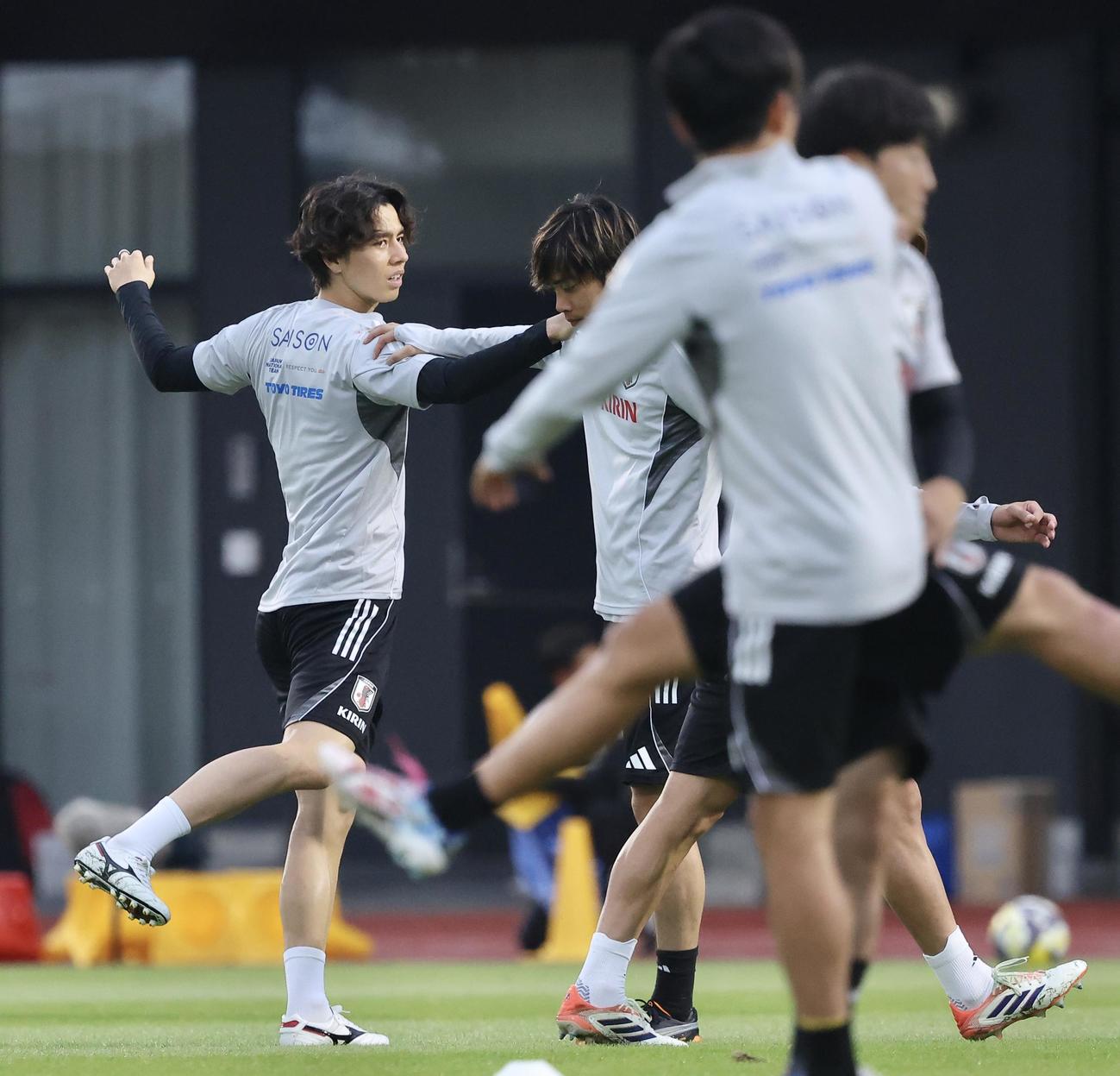 練習に臨む田中（撮影・河田真司）