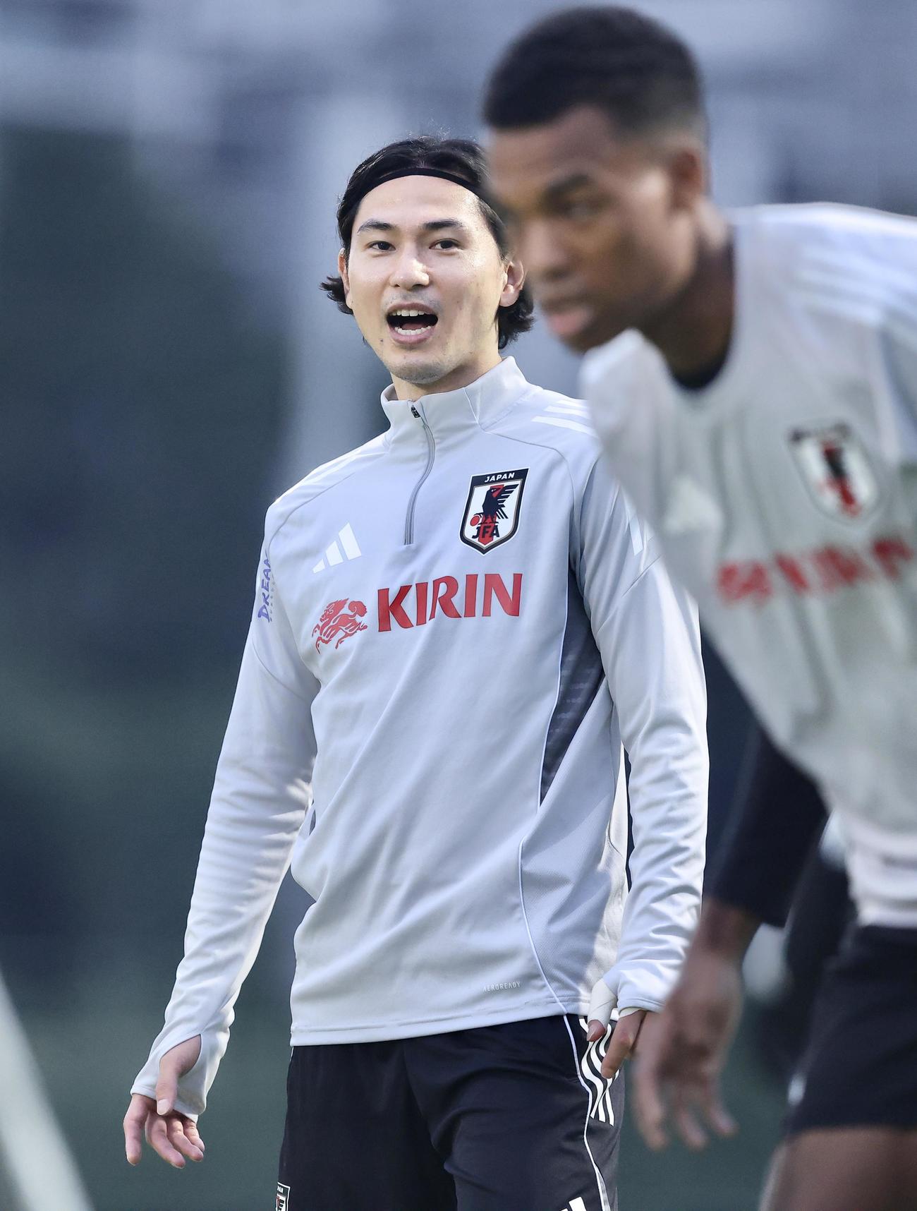 練習に臨む南野（撮影・河田真司）