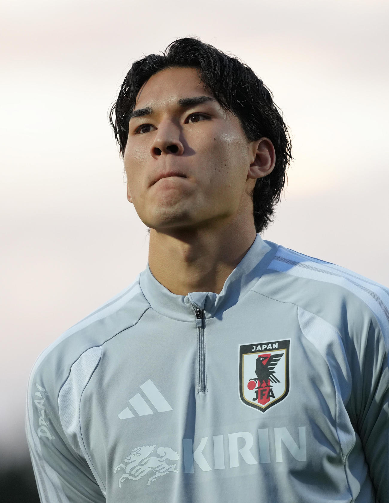 練習に臨むGK野沢（撮影・足立雅史）