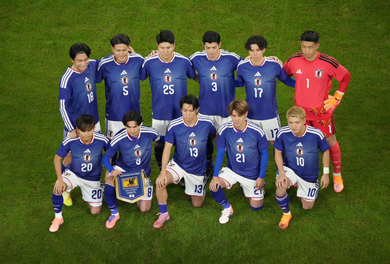日本代表イレブン（撮影・森本幸一）