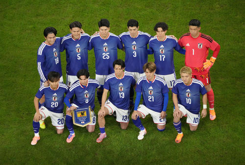 日本代表イレブン（撮影・森本幸一）