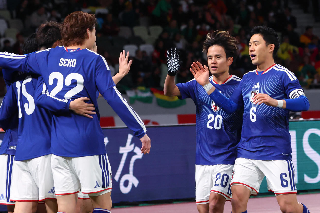 26年FIFAワールドカップ（W杯）1次リーグのチュニジア×日本を生中継すると発表した日本テレビ。写真は日本代表（C）YUTAKA／アフロスポーツ