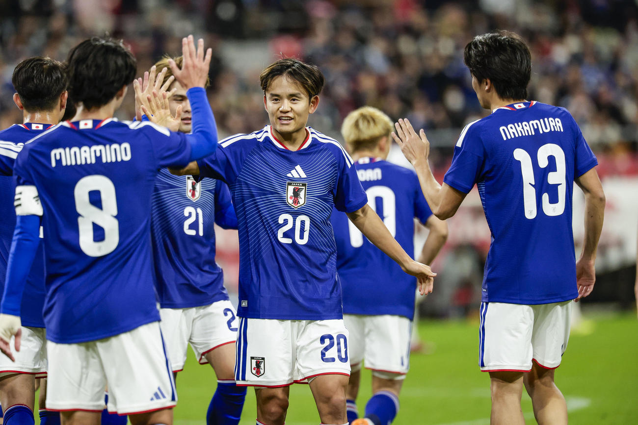 26年FIFAワールドカップ（W杯）1次リーグのチュニジア×日本を生中継すると発表した日本テレビ。写真は日本代表（C）アフロスポーツ