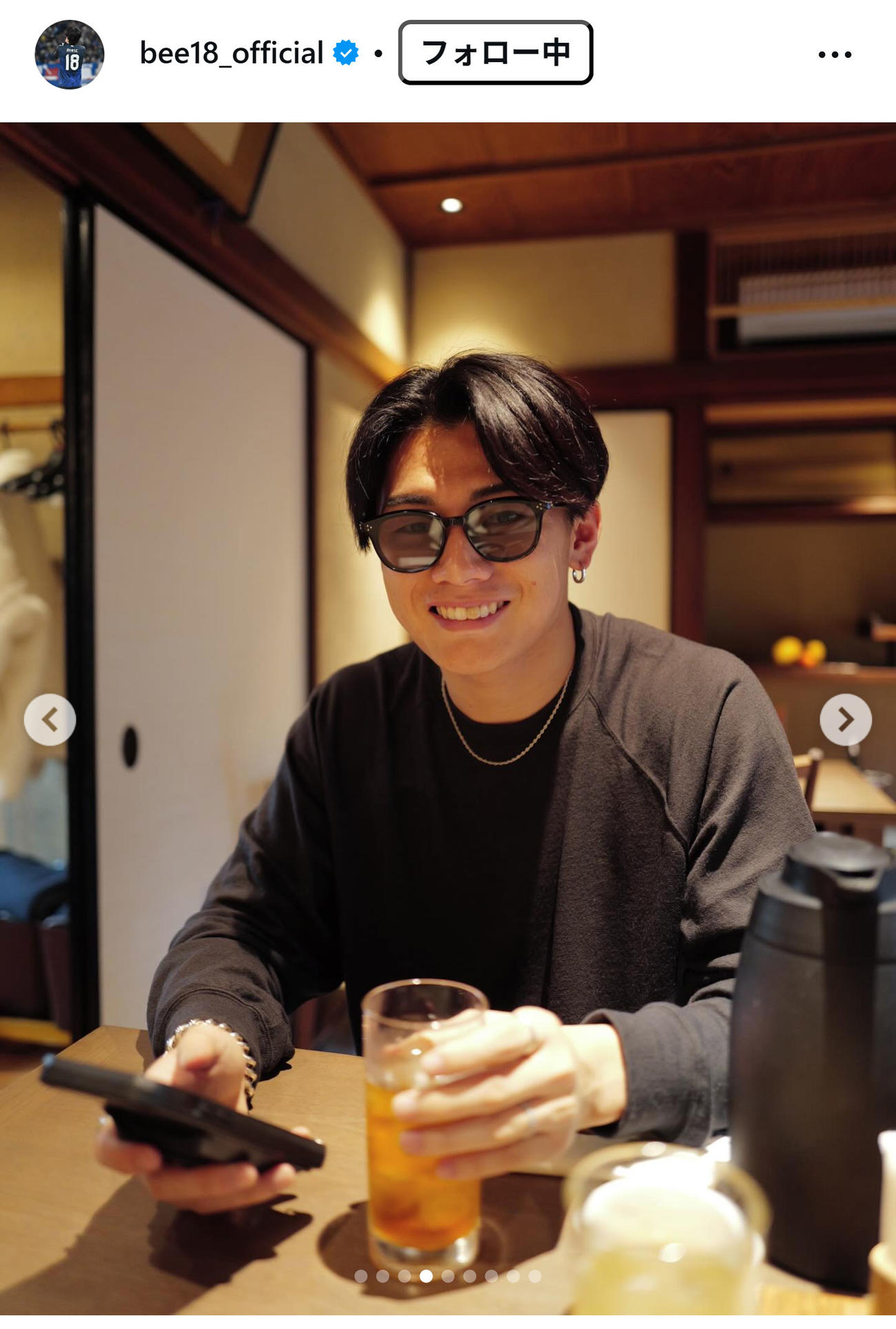 上田綺世のインスタグラムから