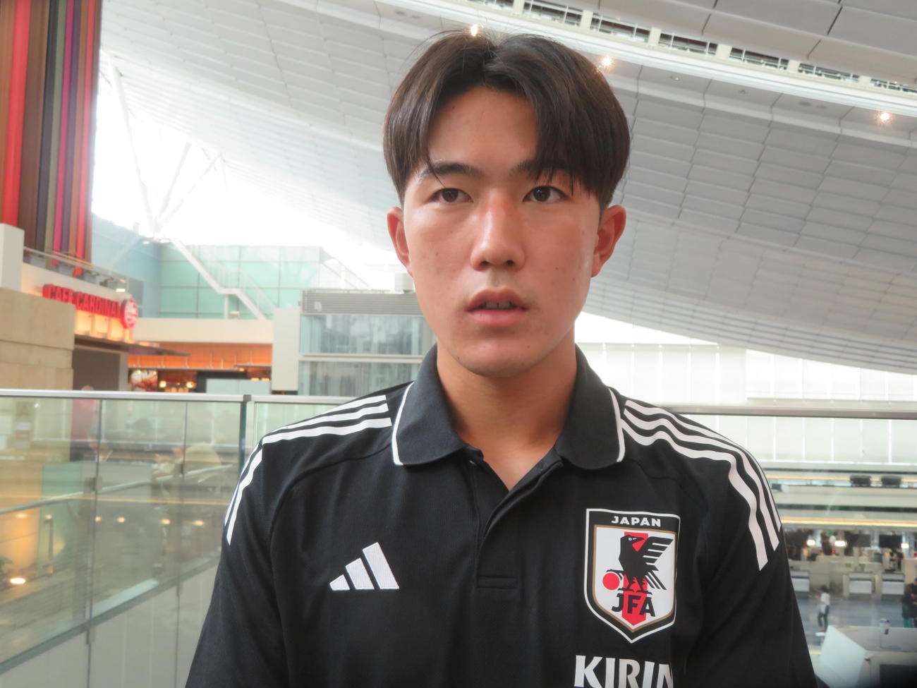 U－23日本代表の佐藤龍之介（2025年9月撮影）