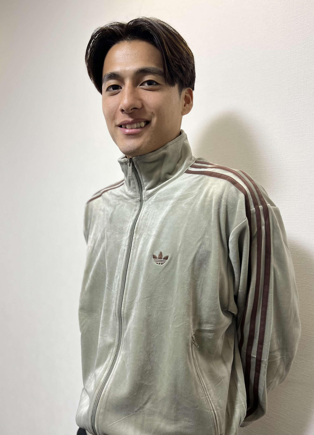日刊スポーツの単独インタビューに応じたオランダ1部NECナイメヘンに所属するMF佐野航大（撮影・佐藤成）