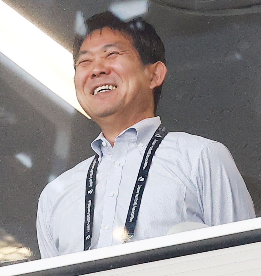川崎対水戸　観戦に訪れた日本代表森保監督（撮影・野上伸悟）