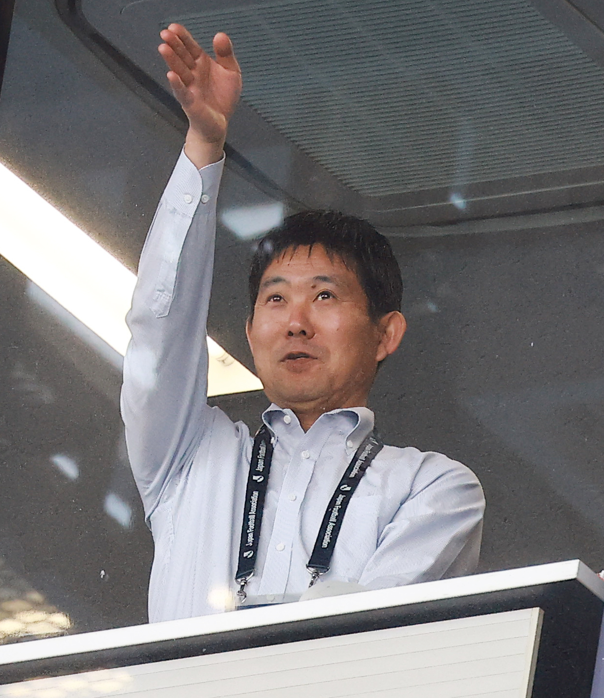 川崎対水戸　観戦に訪れた日本代表森保監督（撮影・野上伸悟）