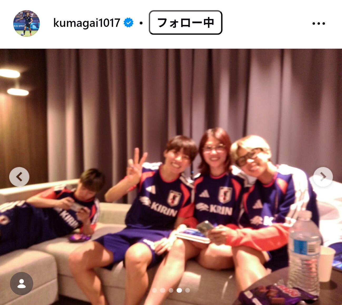 熊谷紗希のインスタグラムから