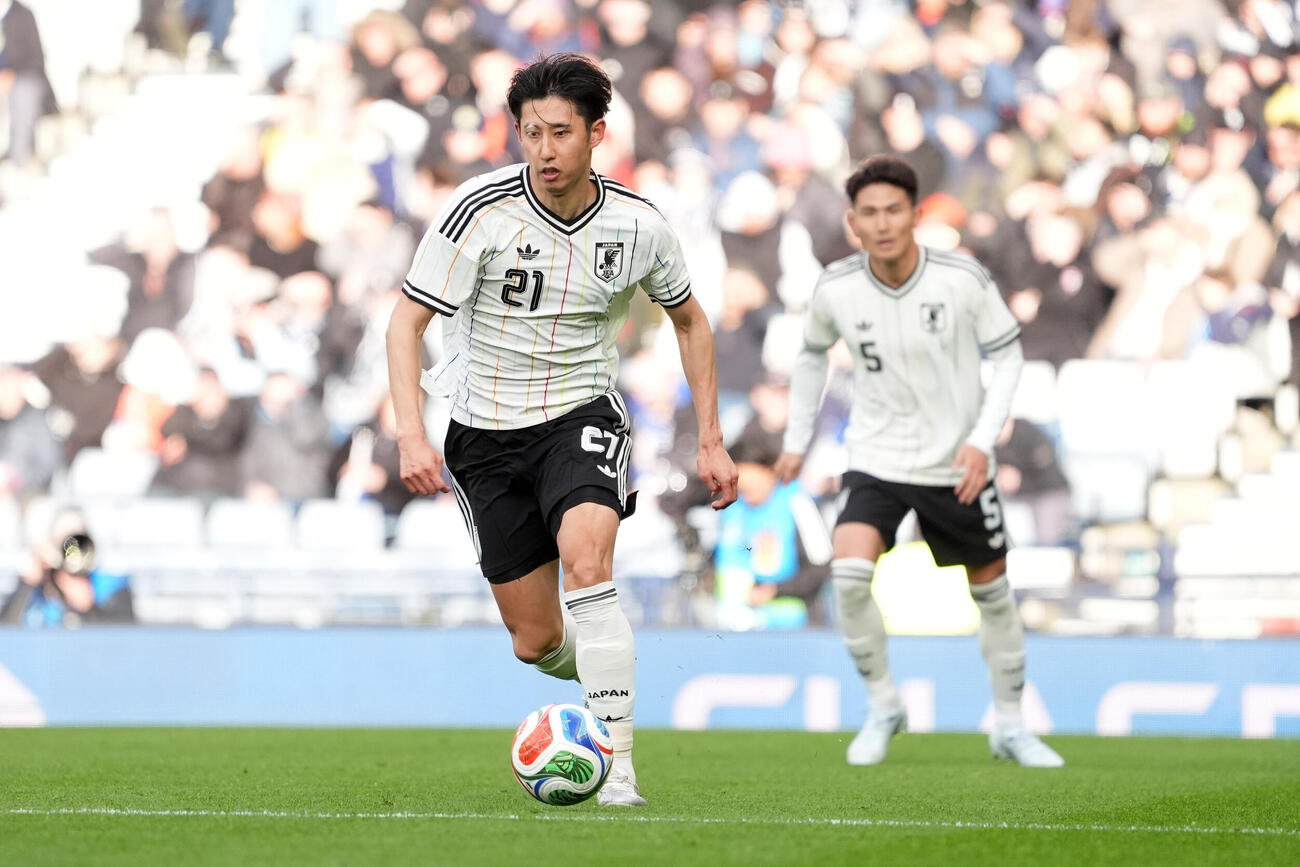 日本対スコットランド　前半、先発出場する伊藤（撮影・パオロ　ヌッチ）