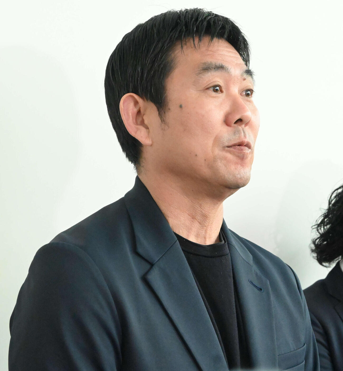 欧州視察から帰国した日本代表森保監督（撮影・飯岡大暉）