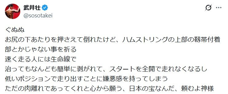 武井壮のXから