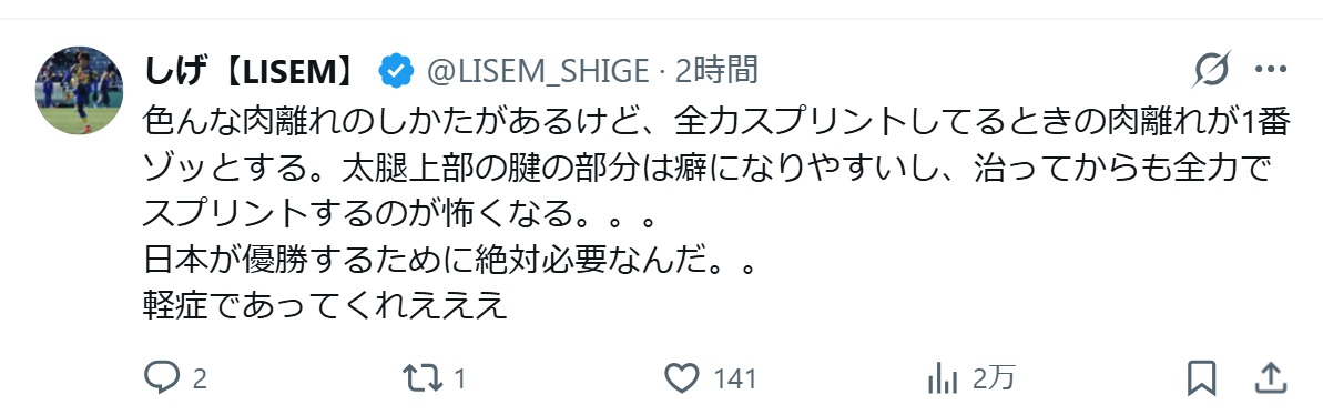 「LISEM」しげのXから
