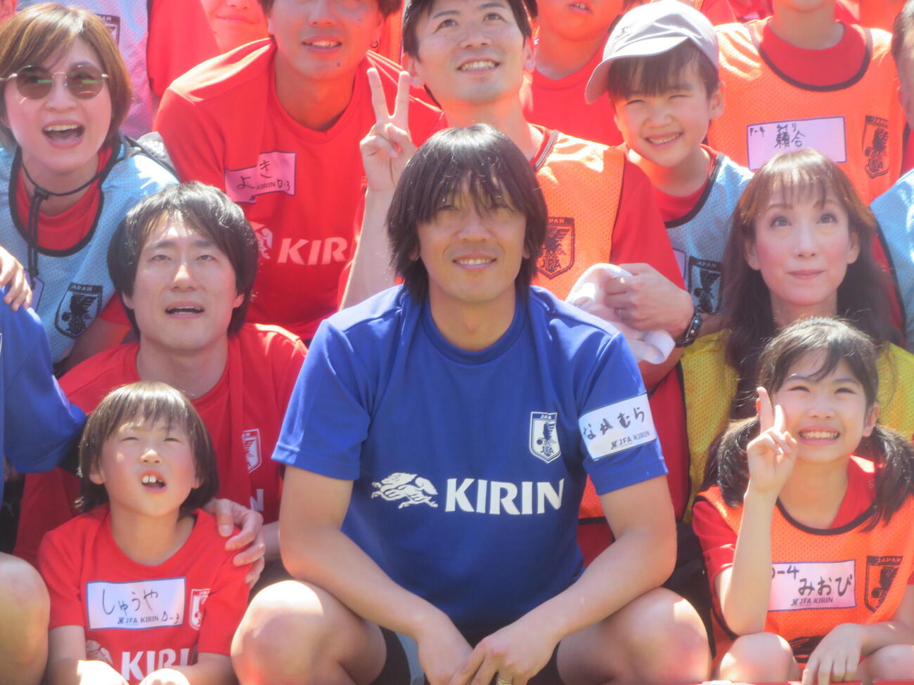 ウォーキングサッカーイベントに参加した日本代表の中村俊輔コーチ