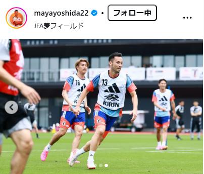 吉田麻也のインスタグラムから