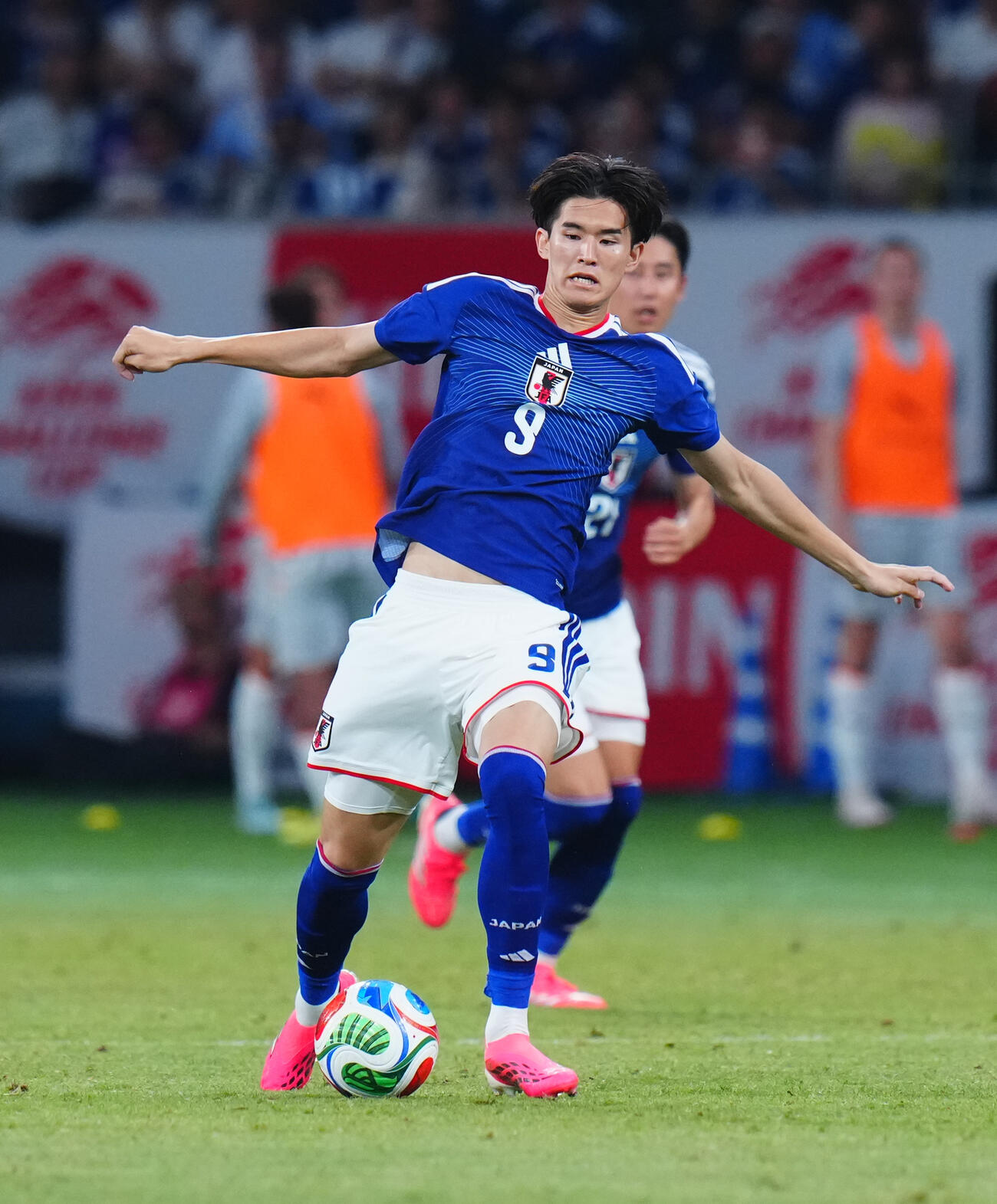キリンチャレンジカップ2026　日本対アイスランド　後半、プレーする後藤啓介（撮影・垰建太）